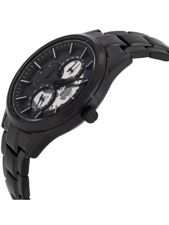NWT Armani Exchange Quartz Black Dial Men\'s Watch and Chain Necklace Set main image 4